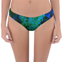 Blue And Green Sumac Bloom Reversible Hipster Bikini Bottoms by okhismakingart