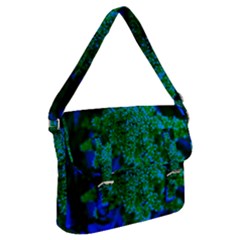 Blue And Green Sumac Bloom Buckle Messenger Bag by okhismakingart