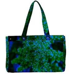 Blue And Green Sumac Bloom Canvas Work Bag