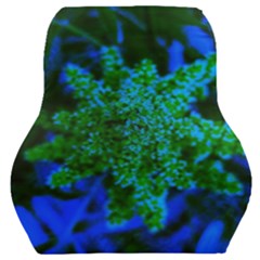 Blue And Green Sumac Bloom Car Seat Back Cushion 