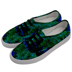 Blue And Green Sumac Bloom Men s Classic Low Top Sneakers by okhismakingart