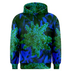 Blue And Green Sumac Bloom Men s Overhead Hoodie by okhismakingart