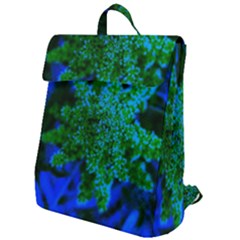 Blue And Green Sumac Bloom Flap Top Backpack