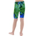 Lime Green Sumac Bloom Kids  Mid Length Swim Shorts View2