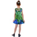 Lime Green Sumac Bloom Kids  Cross Back Dress View2