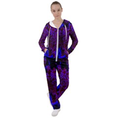 Maroon And Blue Sumac Bloom Women s Tracksuit by okhismakingart