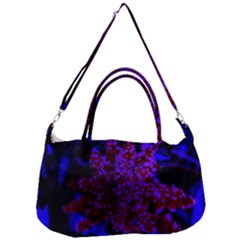 Maroon And Blue Sumac Bloom Removal Strap Handbag