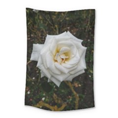 White Angular Rose Small Tapestry by okhismakingart