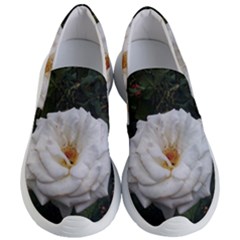 White Smooth Rose Women s Lightweight Slip Ons by okhismakingart