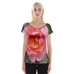 Pink Rose Cap Sleeve Top by okhismakingart