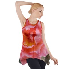 Pink Rose Side Drop Tank Tunic by okhismakingart