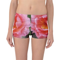 Pink Rose Reversible Boyleg Bikini Bottoms by okhismakingart