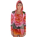 Pink Rose Long Sleeve Hooded T-shirt View1