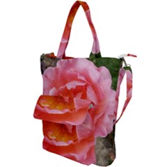 Pink Rose Shoulder Tote Bag by okhismakingart