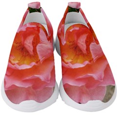 Pink Rose Kids  Slip On Sneakers by okhismakingart