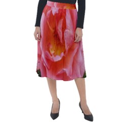 Pink Rose Classic Velour Midi Skirt  by okhismakingart