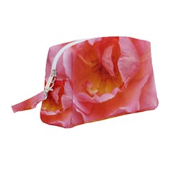 Pink Rose Wristlet Pouch Bag (medium)