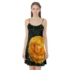 Yellow Rose Satin Night Slip by okhismakingart