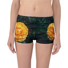 Yellow Rose Reversible Boyleg Bikini Bottoms by okhismakingart