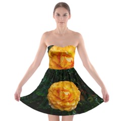 Yellow Rose Strapless Bra Top Dress by okhismakingart