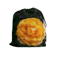 Yellow Rose Drawstring Pouch (xl) by okhismakingart