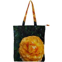 Yellow Rose Double Zip Up Tote Bag by okhismakingart