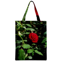 Deep Red Rose Zipper Classic Tote Bag by okhismakingart