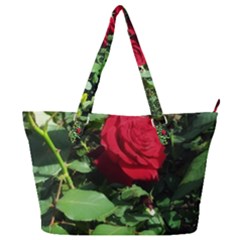 Deep Red Rose Full Print Shoulder Bag by okhismakingart