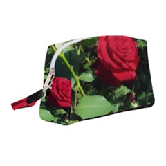 Deep Red Rose Wristlet Pouch Bag (medium)