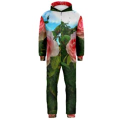 Complex Pink Rose Hooded Jumpsuit (men)  by okhismakingart