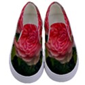 Complex Pink Rose Kids  Canvas Slip Ons View1