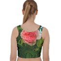 Complex Pink Rose Velvet Racer Back Crop Top View2