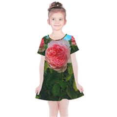 Complex Pink Rose Kids  Simple Cotton Dress by okhismakingart