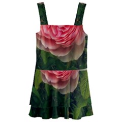 Complex Pink Rose Kids  Layered Skirt Swimsuit