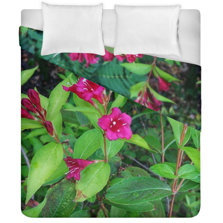 Purple Park Flowers Duvet Cover Double Side (California King Size)