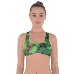 Purple Park Flowers Got No Strings Sports Bra by okhismakingart