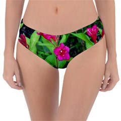 Purple Park Flowers Reversible Classic Bikini Bottoms by okhismakingart