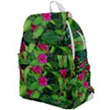 Purple Park Flowers Top Flap Backpack View1