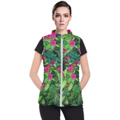 Purple Park Flowers Women s Puffer Vest by okhismakingart