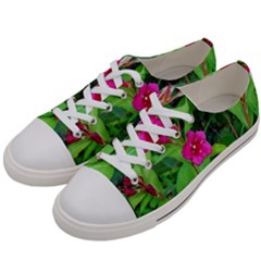 Purple Park Flowers Women s Low Top Canvas Sneakers by okhismakingart