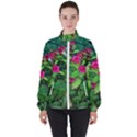 Purple Park Flowers Women s High Neck Windbreaker View1