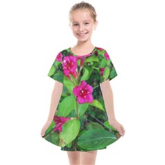 Purple Park Flowers Kids  Smock Dress by okhismakingart