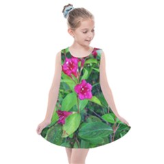 Purple Park Flowers Kids  Summer Dress by okhismakingart