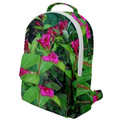 Purple Park Flowers Flap Pocket Backpack (small) by okhismakingart