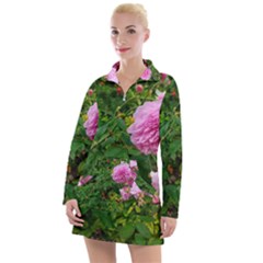 Light Pink Roses Women s Hoodie Dress