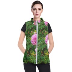 Light Pink Roses Women s Puffer Vest