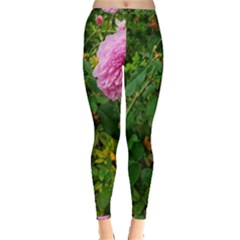 Light Pink Roses Inside Out Leggings by okhismakingart