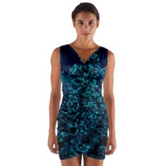 Sidewalk Flower Wrap Front Bodycon Dress by okhismakingart