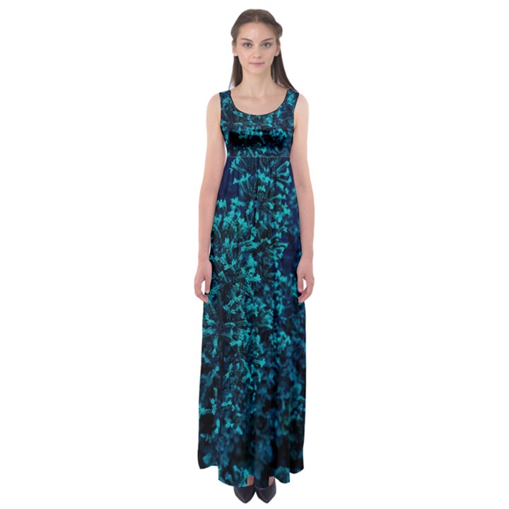 Sidewalk Flower Empire Waist Maxi Dress