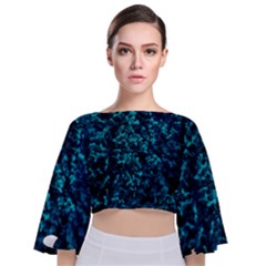 Sidewalk Flower Tie Back Butterfly Sleeve Chiffon Top